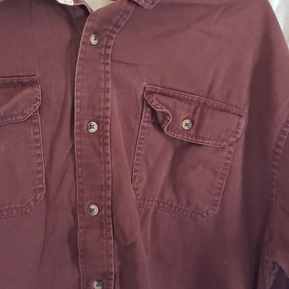 Wrangler Men's Maroon Button-Up Jacket - Picture 5 of 5